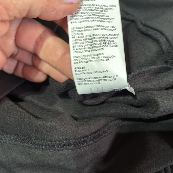 PUMA 2 Pc.Jogger set,pouch pocket crewneck top,elastic waist/cuff pants,fleece - Picture 8 of 10